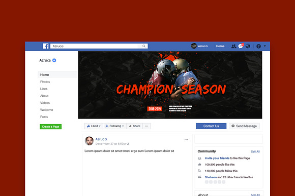 Sport Facebook Cover Templates in Facebook Templates - product preview 7