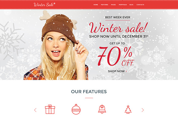 Winter Sale WordPress Theme in WordPress Landing Page Themes - product preview 1