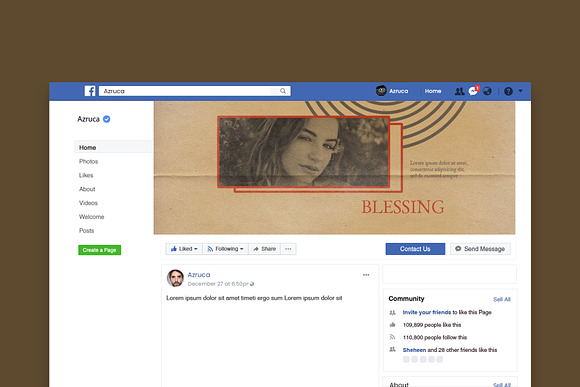 Vintage Facebook Cover Templates in Facebook Templates - product preview 7