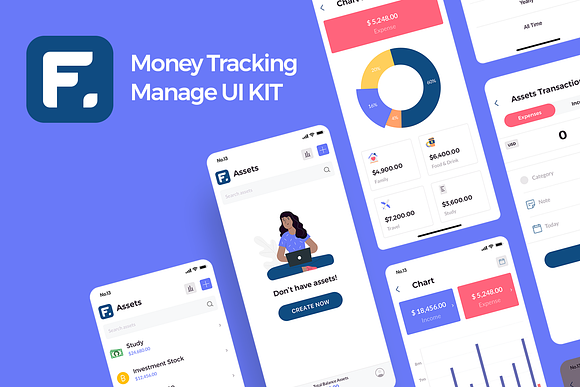 Finany - Cashflow Manager UI KIT in App Templates - product preview 1