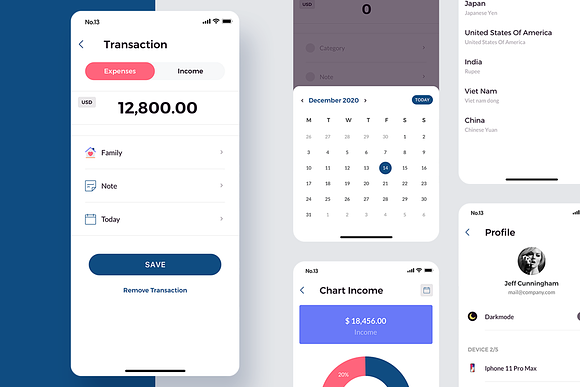 Finany - Cashflow Manager UI KIT in App Templates - product preview 3