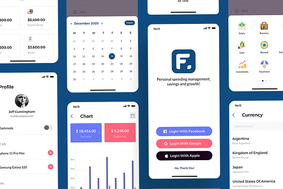 Finany - Cashflow Manager UI KIT in App Templates - product preview 4