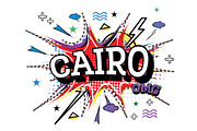 Cairo Comic Text in Pop Art Style