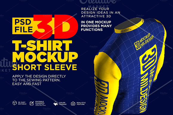 3D Mockup: Long Sleeve Tshirt in Product Mockups - product preview 3