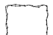 Barbed wire frame