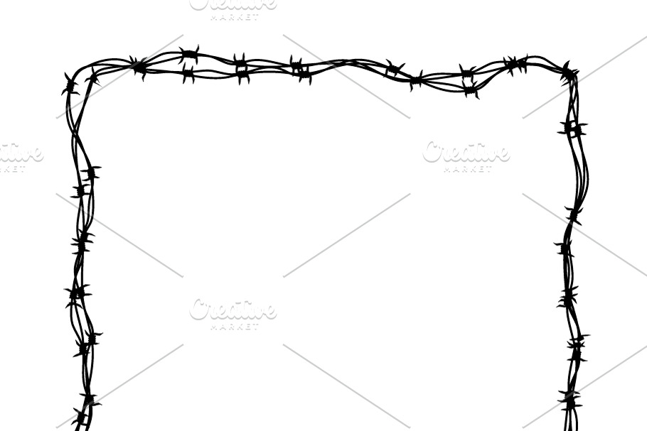 Barbed wire frame in Objects - product preview 8