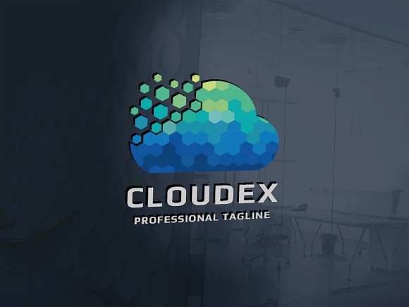 Pixel Cloud Technology Logo in Logo Templates - product preview 1