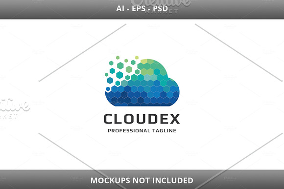 Pixel Cloud Technology Logo in Logo Templates - product preview 2