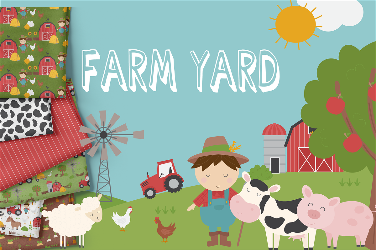 Farm Yard in Illustrations - product preview 8