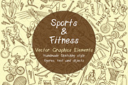 Sports and Fitness  Vector Graphic