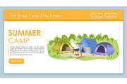 Summer camp landing page template
