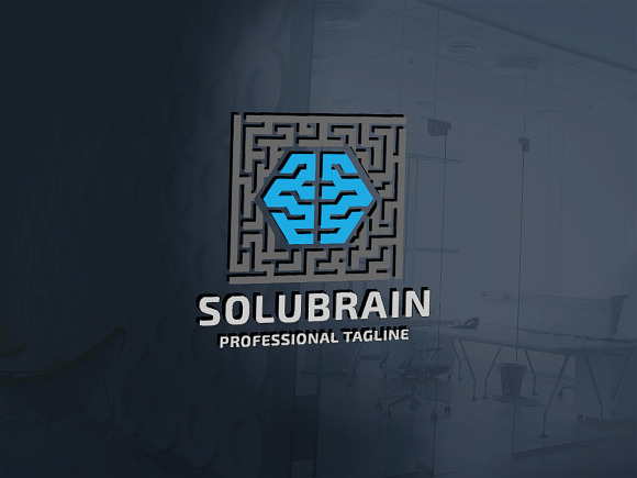Solution Brain Logo in Logo Templates - product preview 1