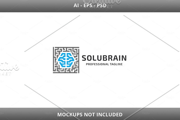 Solution Brain Logo in Logo Templates - product preview 3