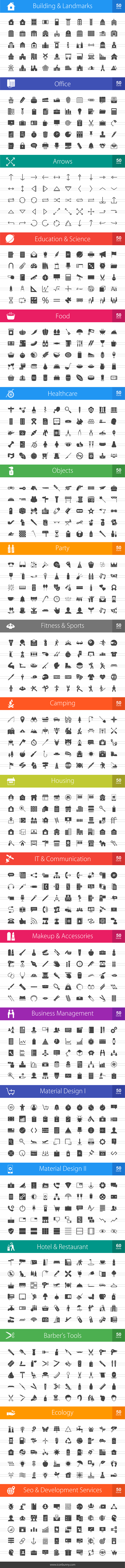 1010 Glyph Icons (V3) in Graphics - product preview 1