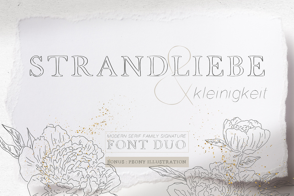 FONT DUO / STRANDLIEBE & kleinigkeit in Serif Fonts - product preview 8