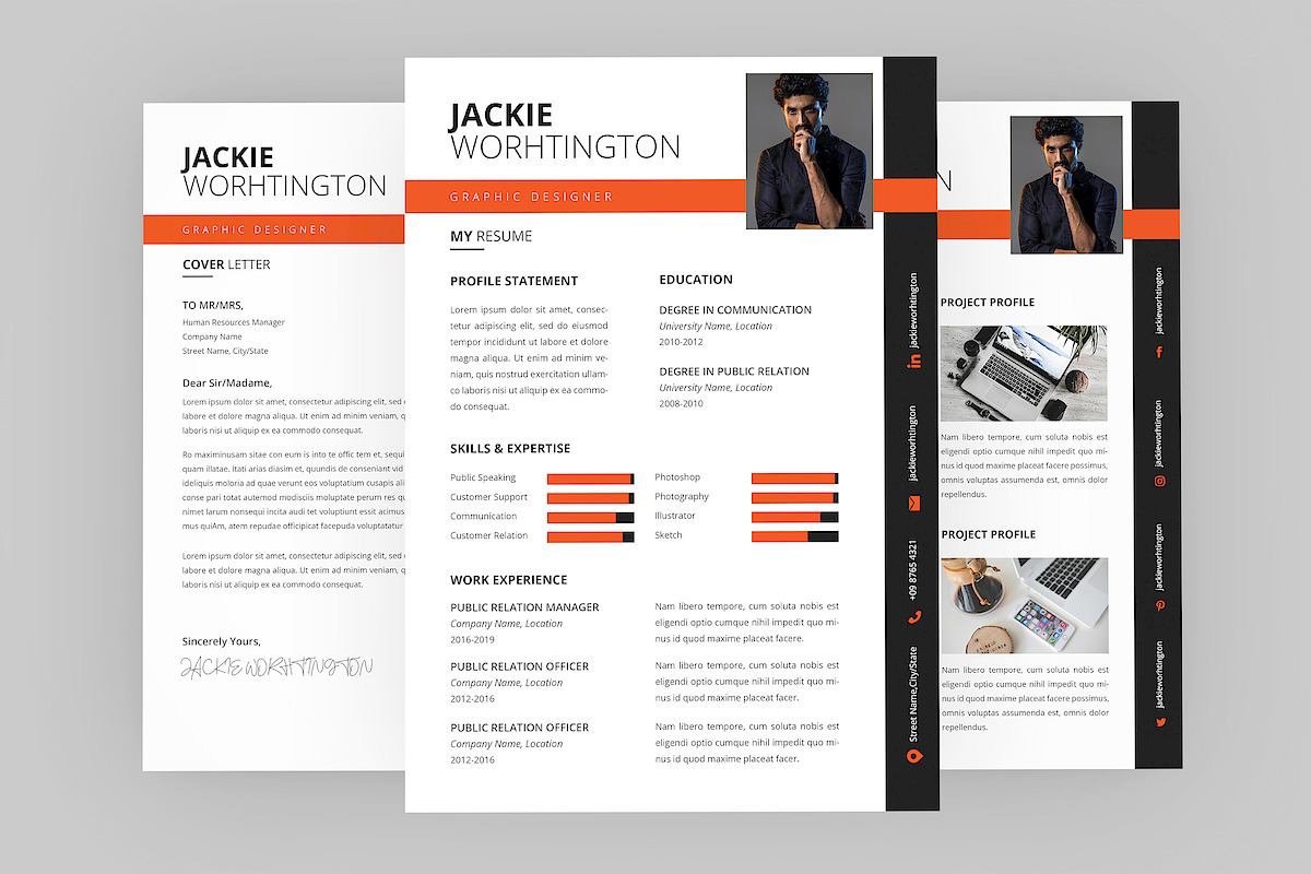 Jackie Graphic Resume Designer in Resume Templates - product preview 8