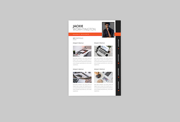 Jackie Graphic Resume Designer in Resume Templates - product preview 3