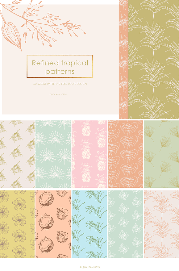Tropical illustrations and patterns in Illustrations - product preview 6