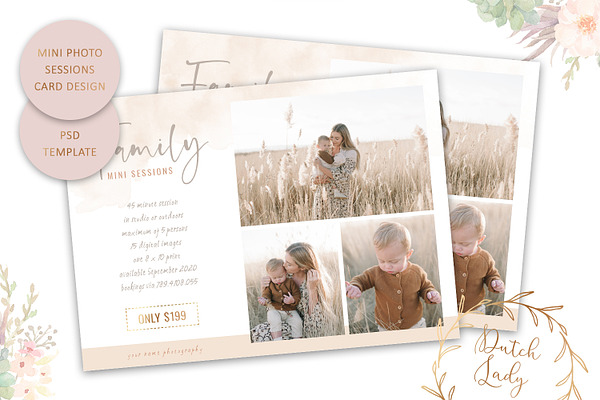 PSD Photo Session Card Template #61