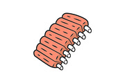 Beef ribs color icon