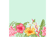 Seamless pattern with tropical