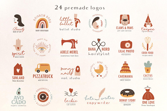 Bohema boutique logos in Logo Templates - product preview 3