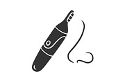 Nose hair trimmer glyph icon