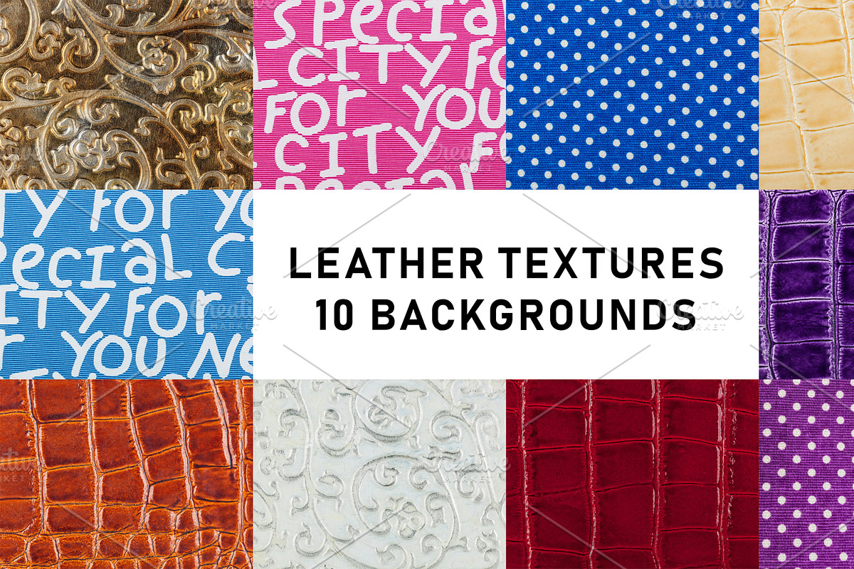 Leather Textures 10 patterns in Patterns - product preview 8