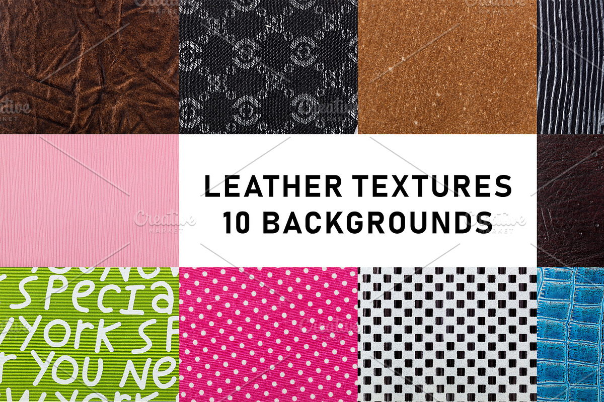 Leather Textures 10 patterns in Patterns - product preview 8
