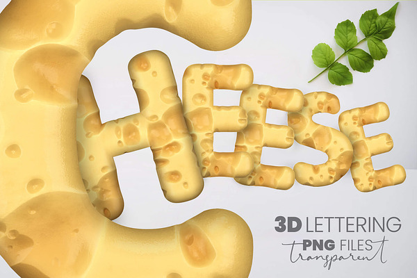 Swiss Cheese 3D Lettering
