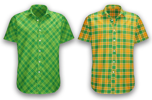Set St. Patrick's Tartan Patterns in Patterns - product preview 1