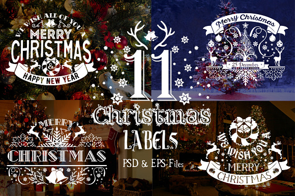 11 Best Christmas labels and badges in Logo Templates - product preview 4