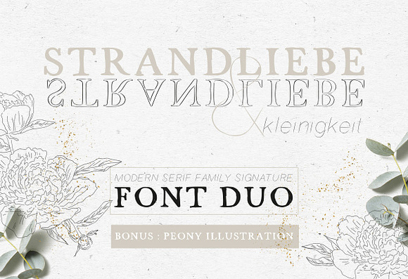 FONT DUO / STRANDLIEBE & kleinigkeit in Serif Fonts - product preview 12
