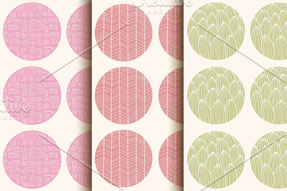 5 Circle Seamless Patterns in Patterns - product preview 1