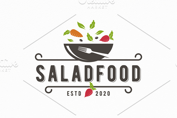 Salad Food Logo Template