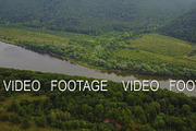 Aerial footage video river Dniester