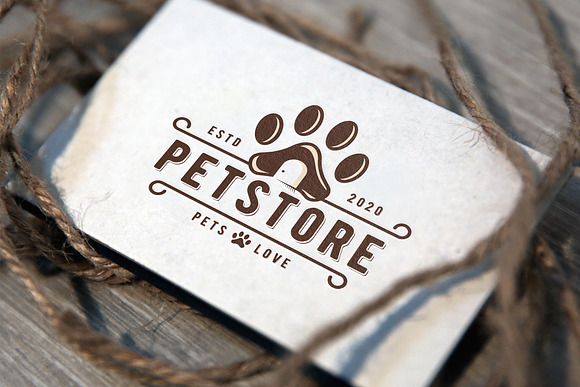 Pet Shop Emblem Logo Template in Logo Templates - product preview 2