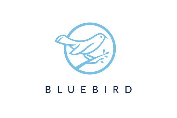 Blue Bird Logo Template
