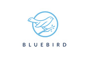 Blue Bird Logo Template