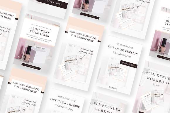 Femprenuer Canva Course Templates in Instagram Templates - product preview 1