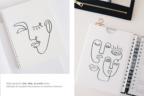 One Line Drawings. Faces & Patterns in Graphics - product preview 4