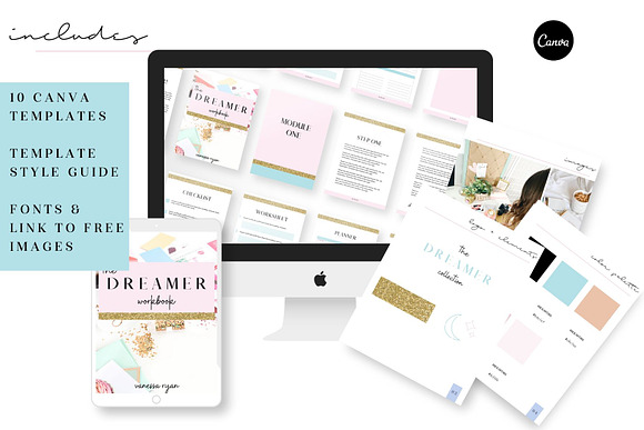 Dreamer Workbook Canva in Email Templates - product preview 1