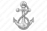 Anchor from Boat or Ship Tattoo