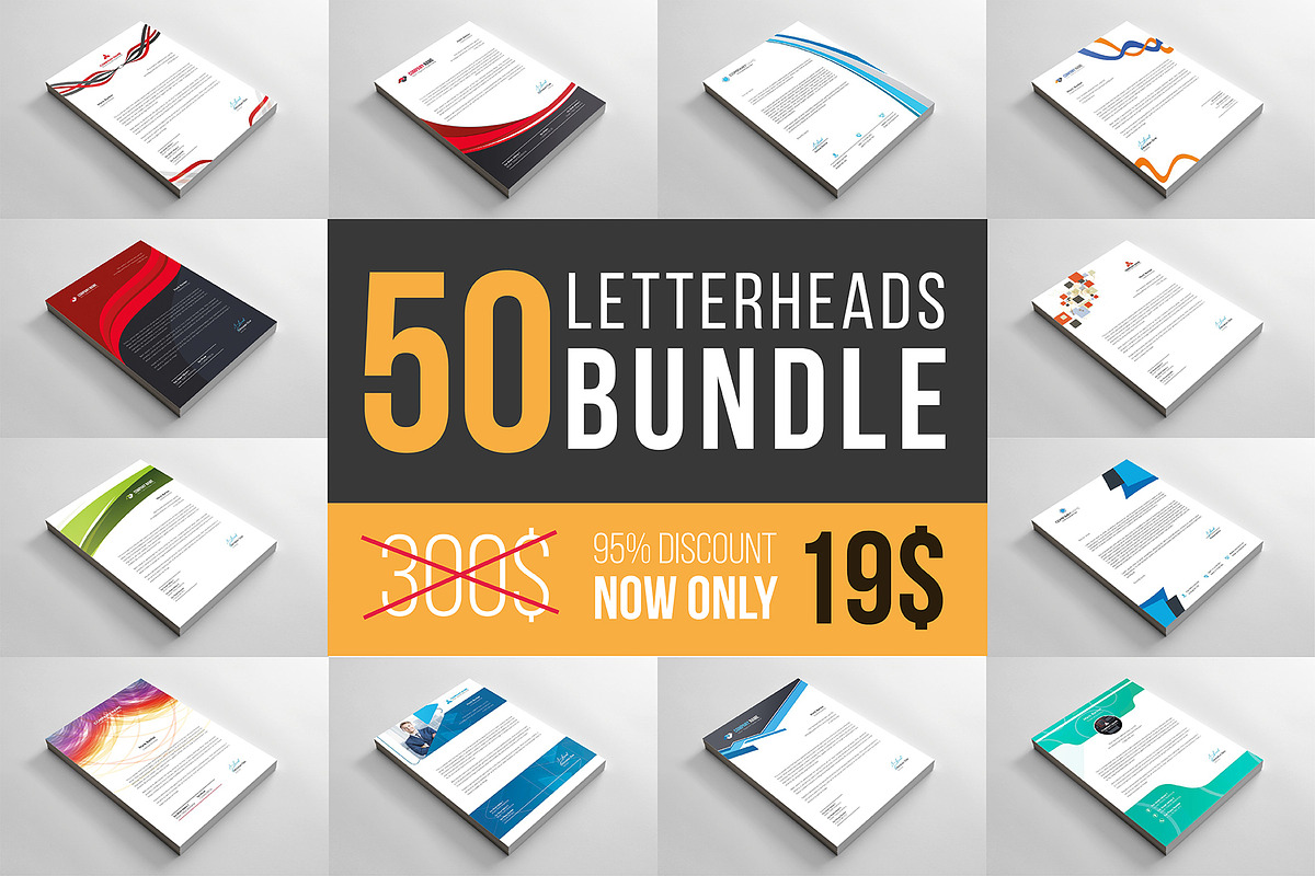 Letterheads Big Bundle in Stationery Templates - product preview 8