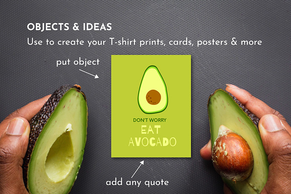 Avocado Drawings & Pattern Set in Patterns - product preview 1