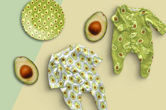 Avocado Drawings & Pattern Set in Patterns - product preview 5