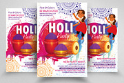 Holi Festival of Color Flyer Psd