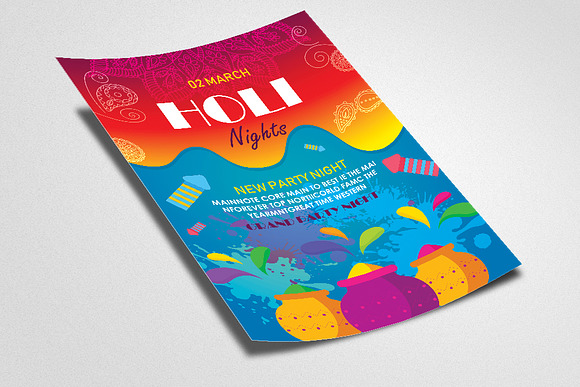 Holi Festival Of Color Flyer/Poster in Flyer Templates - product preview 1
