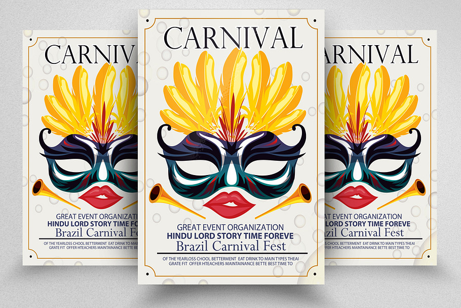 Mardi Gras - Carnival Elegant Flyer in Flyer Templates - product preview 8