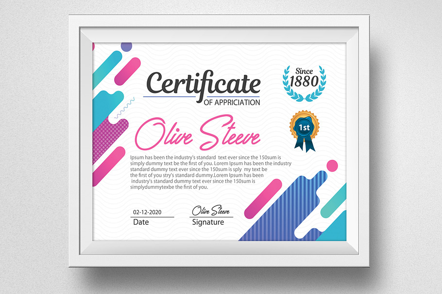 Business Certificate Template in Stationery Templates - product preview 8